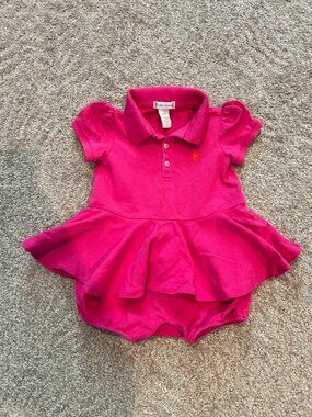 Ralph Lauren, Polo peplum Dress, 12 months